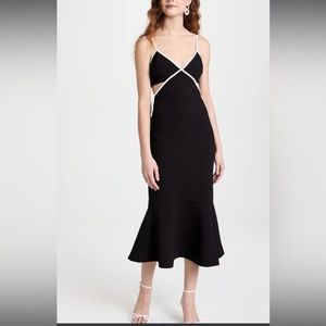 Likely Adabell Dress - Black/White Midi Dress